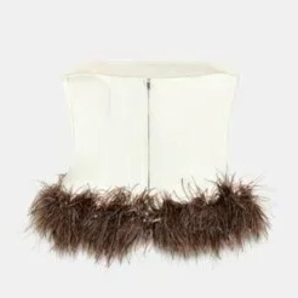 ZARA FEATHER BANDEAU TOP - Picture 7 of 8